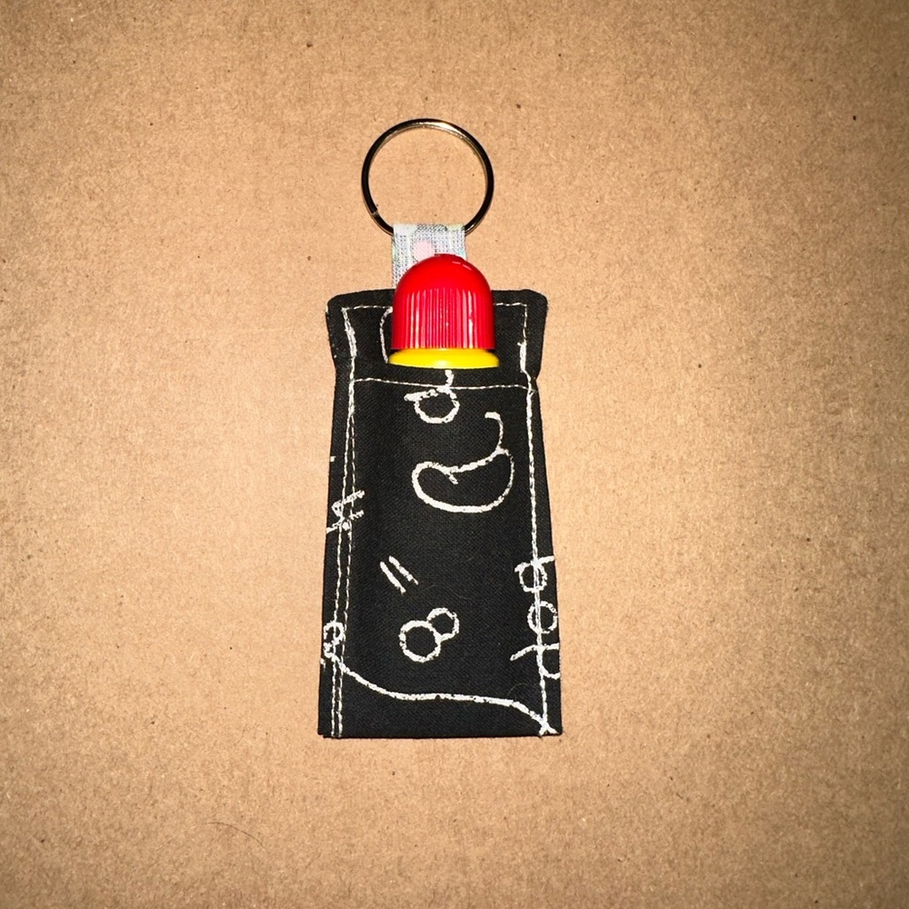 Handmade lip balm holder keychain